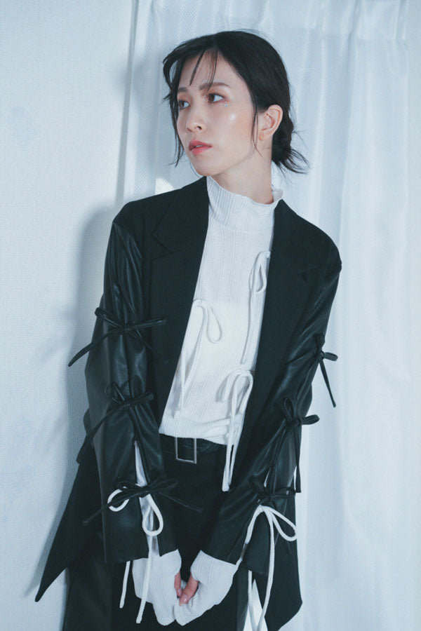 【Nora Lily】「elle」Ribbon Jacket-Black-224542087-19F