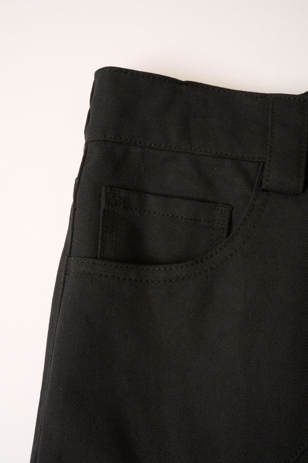 【Nora Lily】Tuck dimensional Wide Pants (UNISEX)-BLACK Twill-224560058-19F