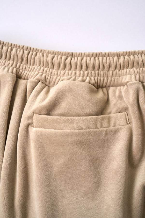 【Nora Lily】Wavy Line Track Pants (UNISEX)-BEIGE Velvet-224560059-52F