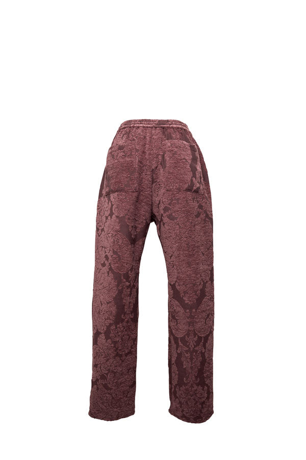 【Nora Lily】Flower Hairy Pants (UNISEX)-WINE-224560060-65F