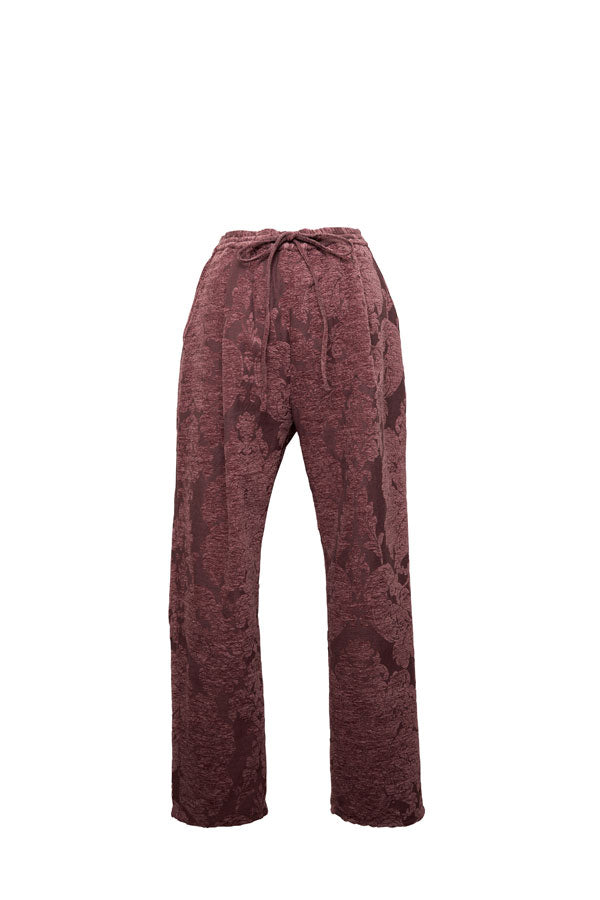 【Nora Lily】Flower Hairy Pants (UNISEX)-WINE-224560060-65F