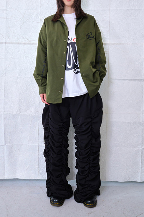 【Nora Lily】Super Shirring Pants (UNISEX)-BLACK-224560062-19F