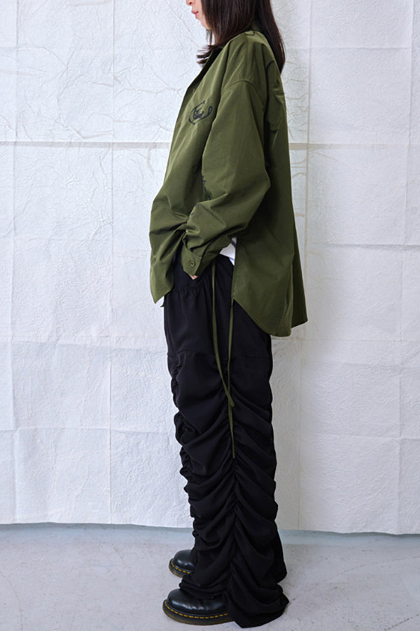 【Nora Lily】Super Shirring Pants (UNISEX)-BLACK-224560062-19F