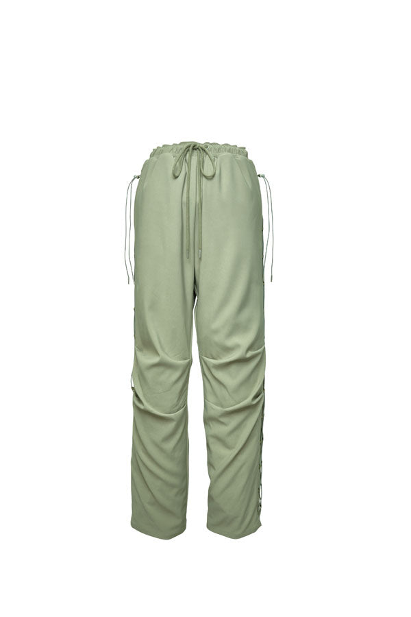 【Nora Lily】Racing Code Pants (UNISEX)-Grayish Khaki-224560064-12F