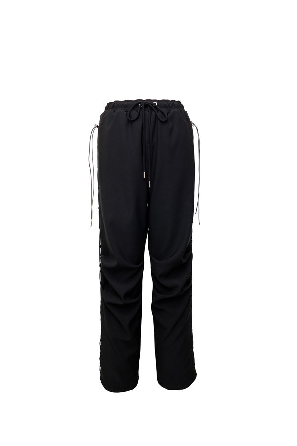 【Nora Lily】Racing Code Pants (UNISEX)-BLACK-224560064-19F