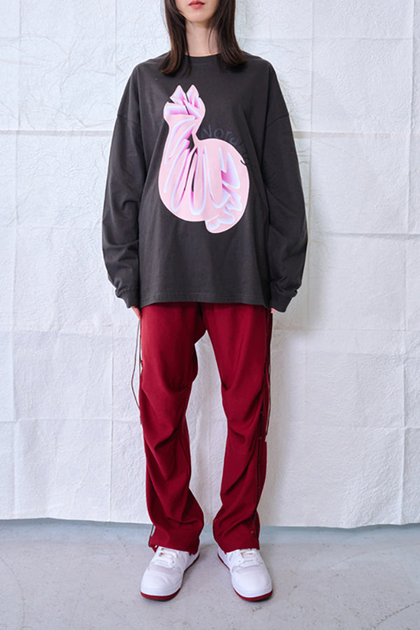 【Nora Lily】Racing Code Pants (UNISEX)-BORDEAUX-224560064-69F