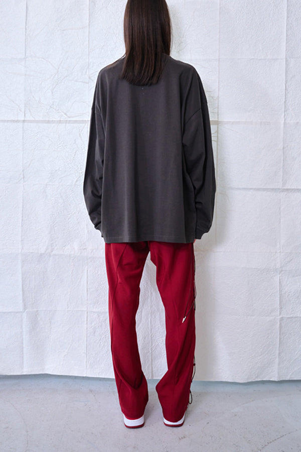 【Nora Lily】Racing Code Pants (UNISEX)-BORDEAUX-224560064-69F