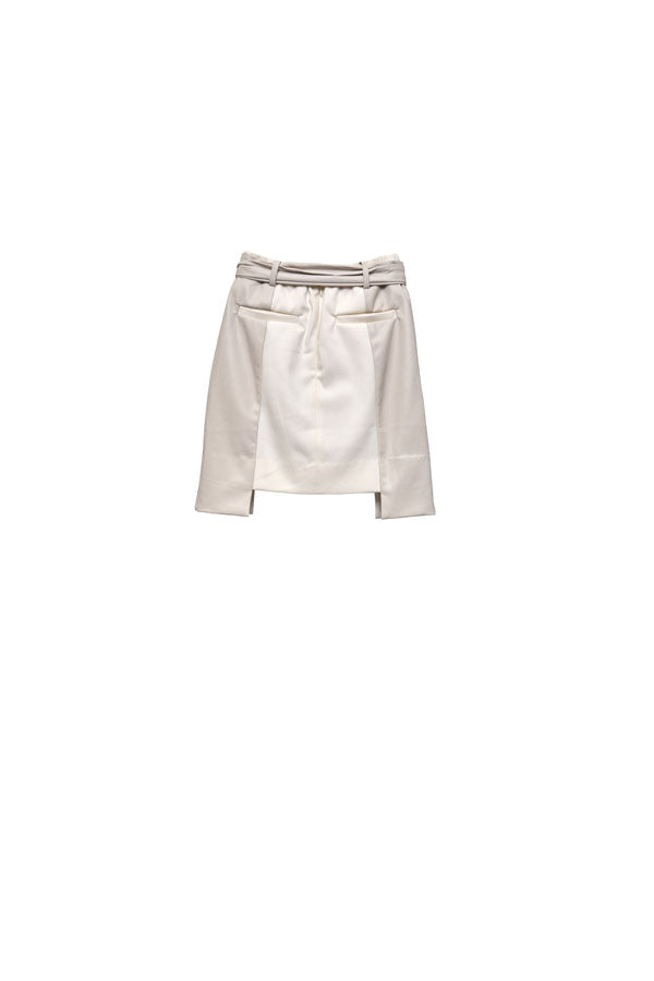 【Nora Lily】「elle」Switching Skirt-Off White-224560065-04F