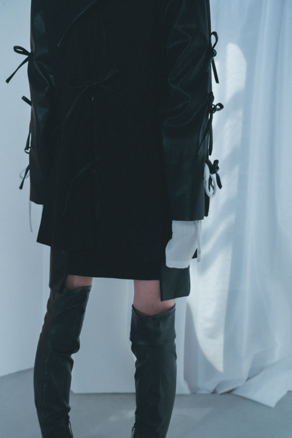 【Nora Lily】「elle」Switching Skirt-BLACK-224560065-19F