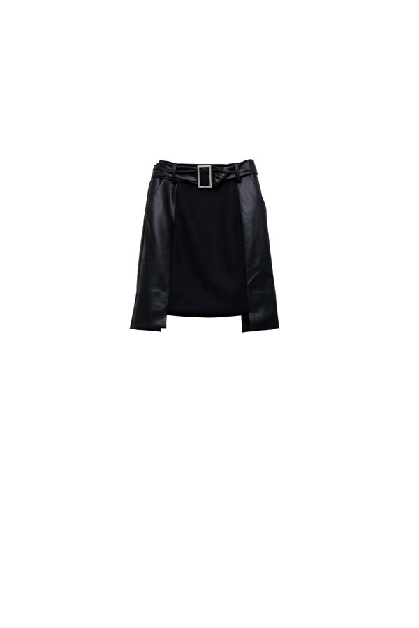 【Nora Lily】「elle」Switching Skirt-BLACK-224560065-19F