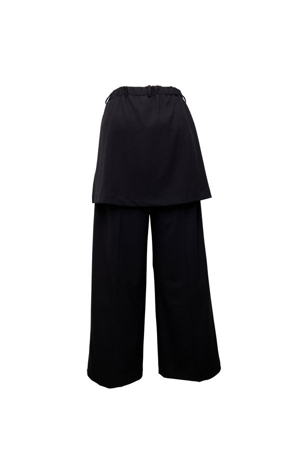 【Nora Lily】「elle」Wrap Skirt Pants-BLACK-224560066-19F