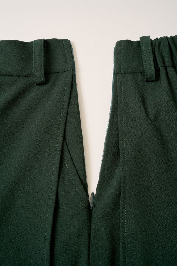 【Nora Lily】「elle」Wrap Skirt Pants-Dark Green-224560066-23F