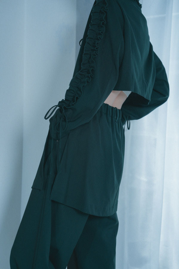 【Nora Lily】「elle」Wrap Skirt Pants-Dark Green-224560066-23F