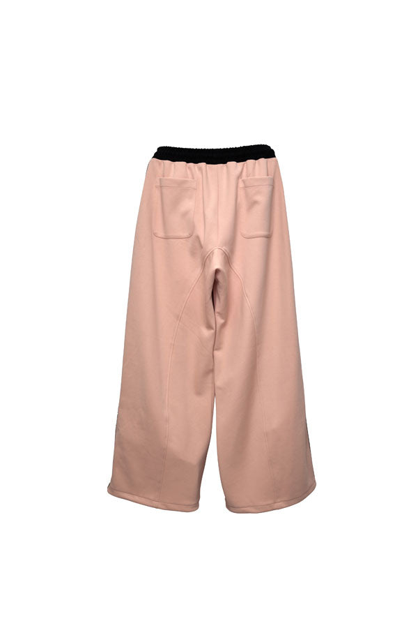 【Nora Lily】「elle」Lady Wavy Line Track Pants-Baby PINK Jersey-224560067-71F