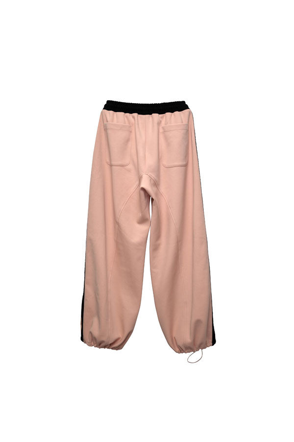 【Nora Lily】「elle」Lady Wavy Line Track Pants-Baby PINK Jersey-224560067-71F