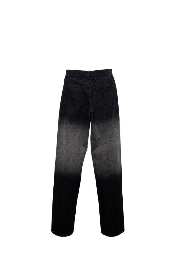 【Nora Lily】「elle」Sander Bleach Denim Pants-BLACK-224560068-19「S」＆「M」