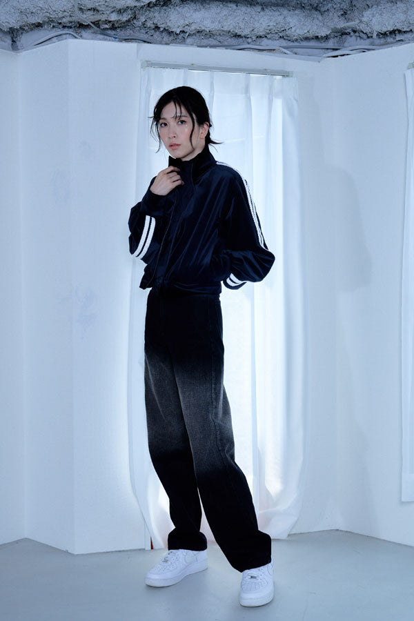 【Nora Lily】「elle」Sander Bleach Denim Pants-BLACK-224560068-19「S」＆「M」