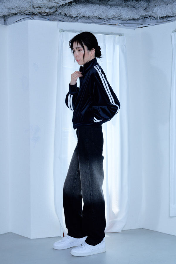 【Nora Lily】「elle」Sander Bleach Denim Pants-BLACK-224560068-19「S」＆「M」