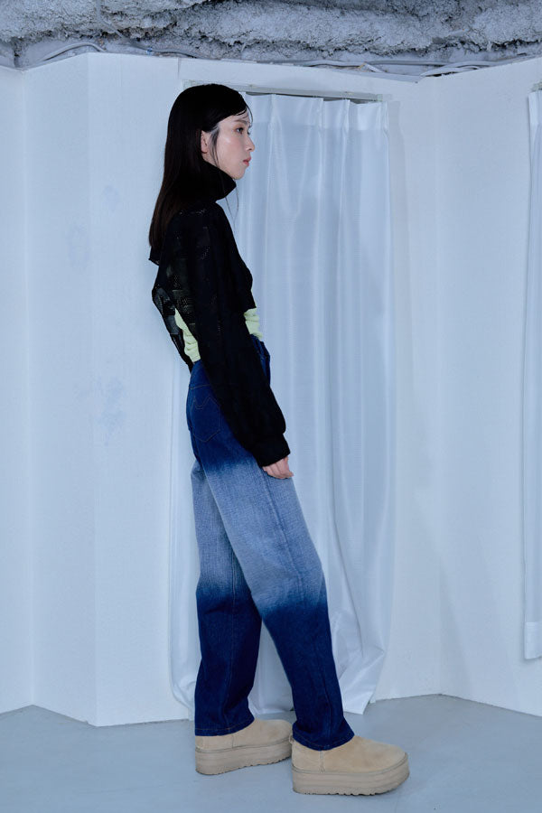 【Nora Lily】「elle」Sander Bleach Denim Pants-INDIGO-224560068-92「S」＆「M」