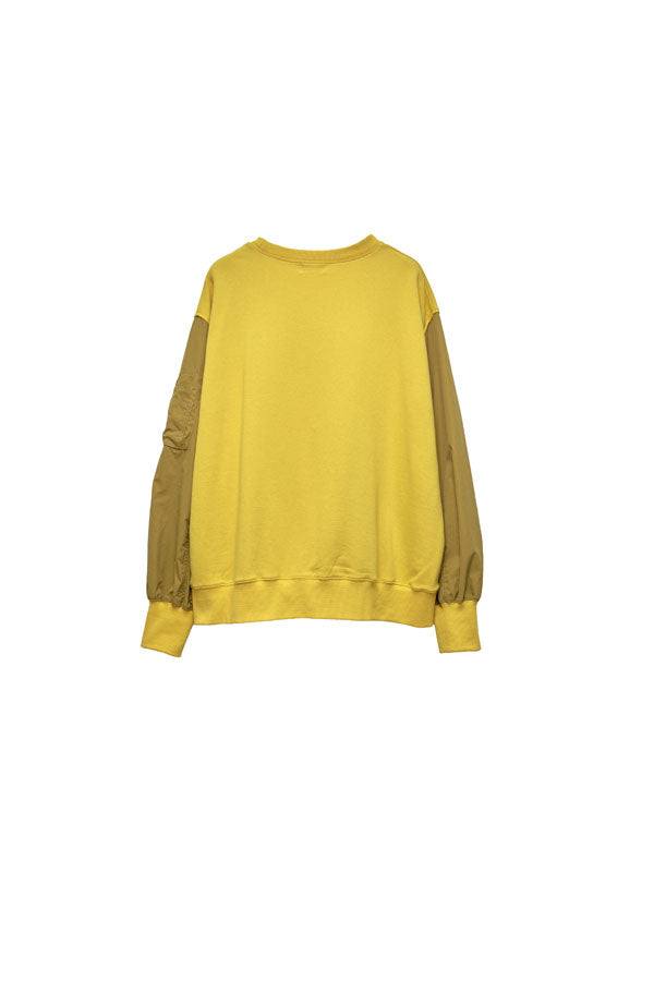 【Nora Lily】MA-1 Sleeve Pullover SWEAT (UNISEX)-MUSTARD-224580099-33F