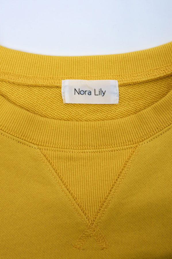 【Nora Lily】MA-1 Sleeve Pullover SWEAT (UNISEX)-MUSTARD-224580099-33F