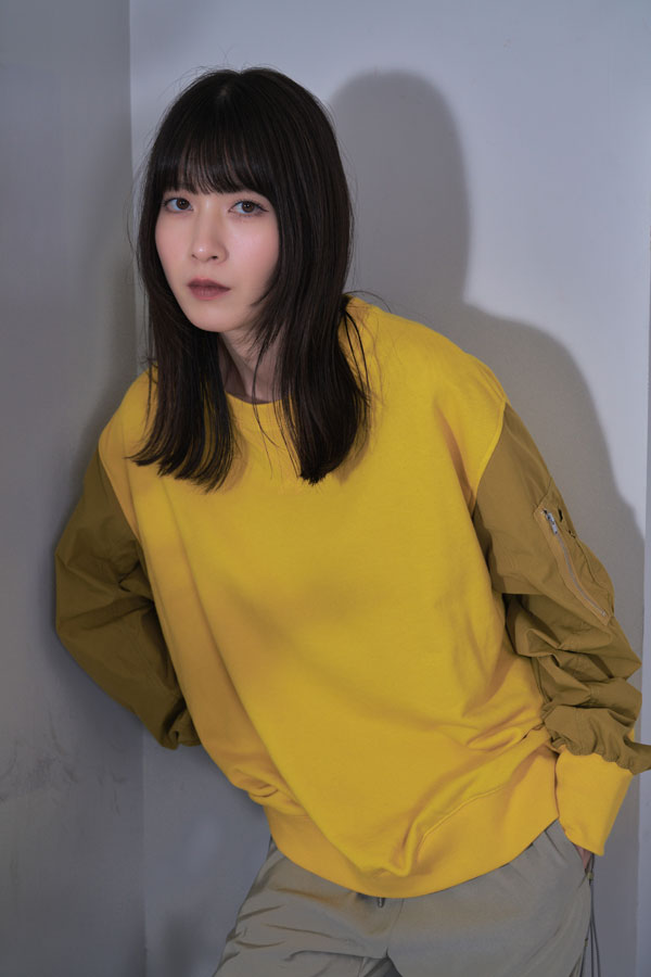 【Nora Lily】MA-1 Sleeve Pullover SWEAT (UNISEX)-MUSTARD-224580099-33F