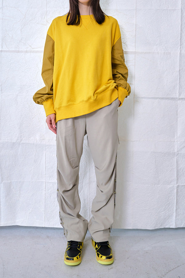 【Nora Lily】MA-1 Sleeve Pullover SWEAT (UNISEX)-MUSTARD-224580099-33F