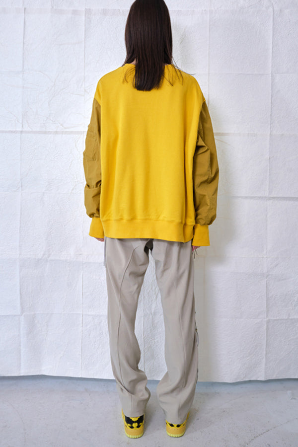 【Nora Lily】MA-1 Sleeve Pullover SWEAT (UNISEX)-MUSTARD-224580099-33F