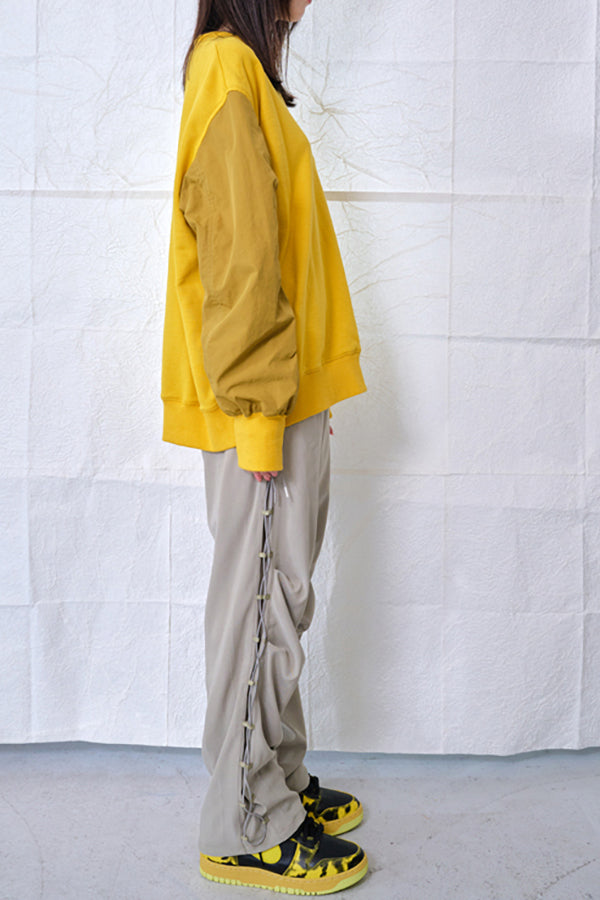 【Nora Lily】MA-1 Sleeve Pullover SWEAT (UNISEX)-MUSTARD-224580099-33F