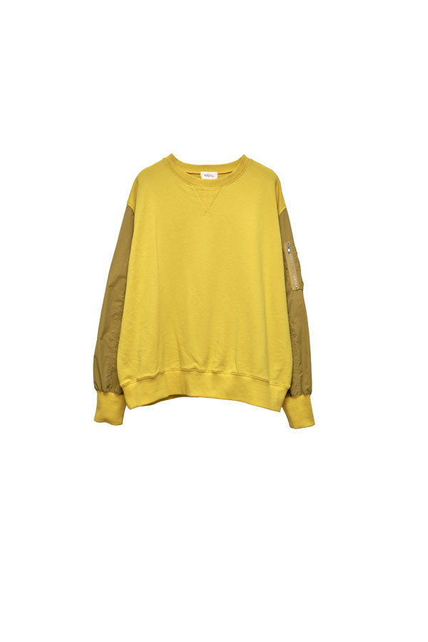 【Nora Lily】MA-1 Sleeve Pullover SWEAT (UNISEX)-MUSTARD-224580099-33F