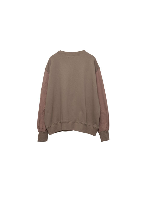 【Nora Lily】MA-1 Sleeve Pullover SWEAT (UNISEX)-MOCA-224580099-54F