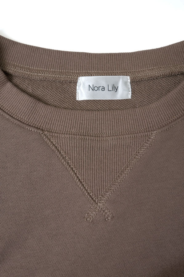 【Nora Lily】MA-1 Sleeve Pullover SWEAT (UNISEX)-MOCA-224580099-54F