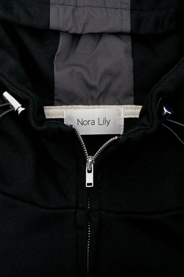 【Nora Lily】MA-1 Sleeve Zip Parka (UNISEX)-BLACK-224580100-19F