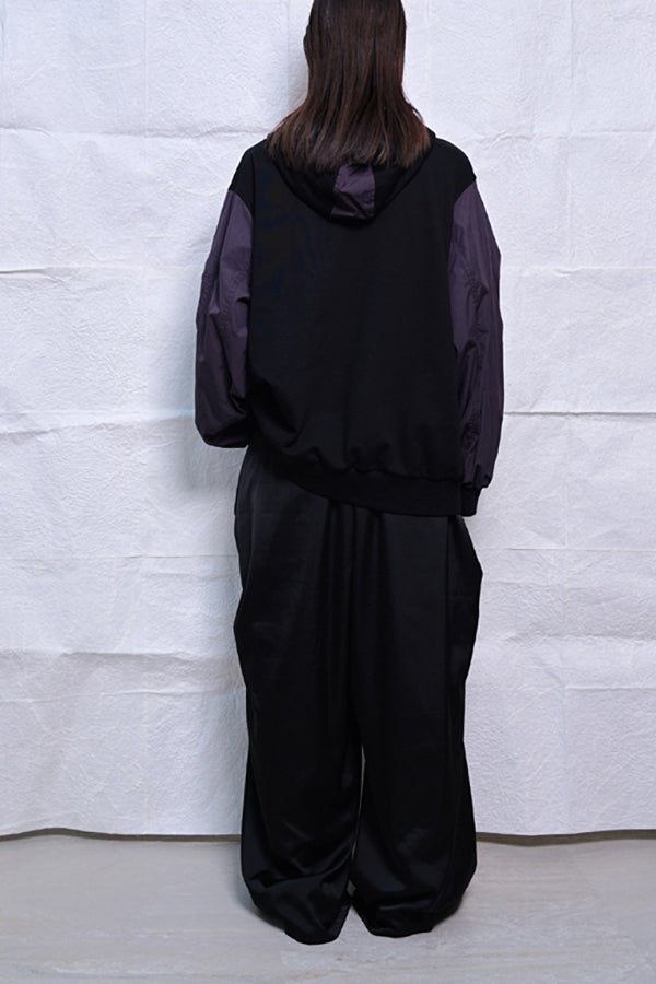 【Nora Lily】MA-1 Sleeve Zip Parka (UNISEX)-BLACK-224580100-19F