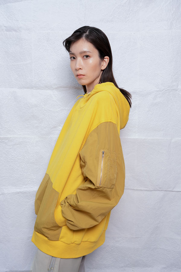 【Nora Lily】MA-1 Sleeve Zip Parka (UNISEX)-MUSTARD-224580100-33F