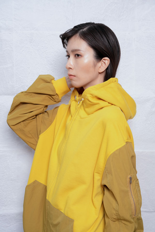 【Nora Lily】MA-1 Sleeve Zip Parka (UNISEX)-MUSTARD-224580100-33F