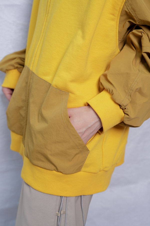 【Nora Lily】MA-1 Sleeve Zip Parka (UNISEX)-MUSTARD-224580100-33F