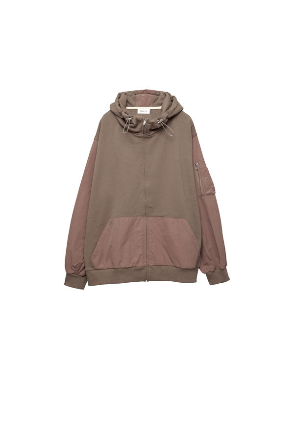 【Nora Lily】MA-1 Sleeve Zip Parka (UNISEX)-MOCA-224580100-54F