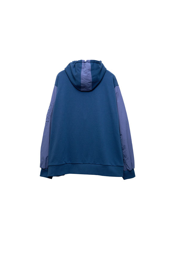 【Nora Lily】MA-1 Sleeve Zip Parka (UNISEX)-BLUE navy-224580100-92F