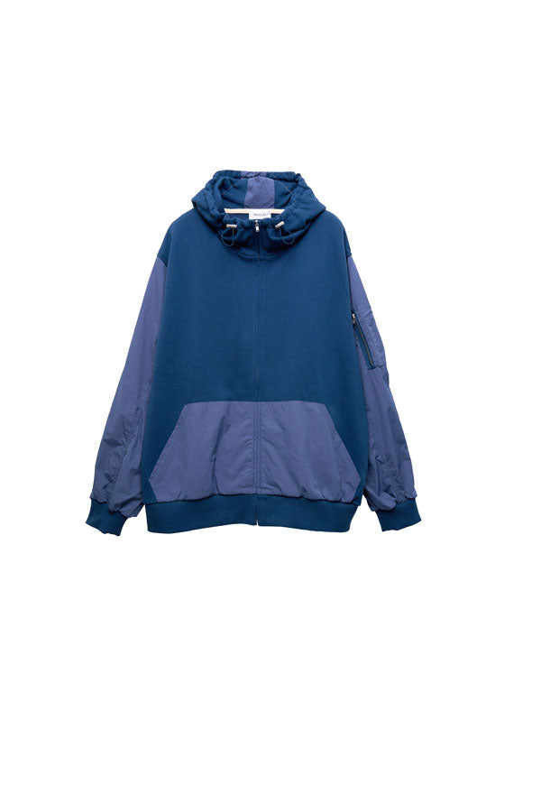 【Nora Lily】MA-1 Sleeve Zip Parka (UNISEX)-BLUE navy-224580100-92F