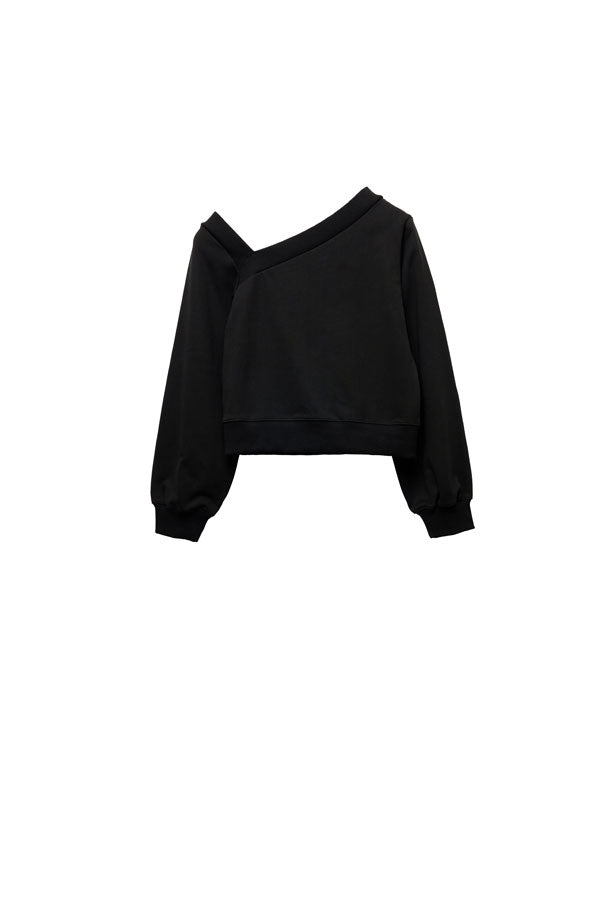 【Nora Lily】「elle」Asymmetry Square Neck SWAET-BLACK-224580106-19F