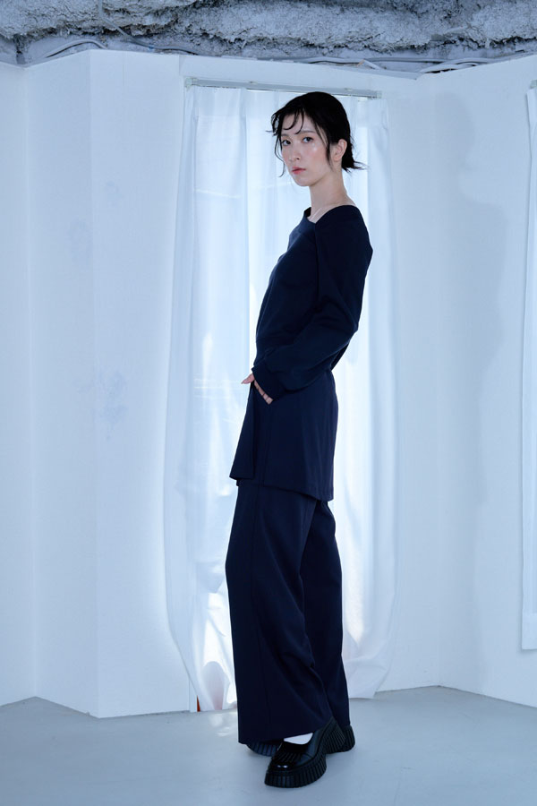 【Nora Lily】「elle」Asymmetry Square Neck SWAET-BLACK-224580106-19F