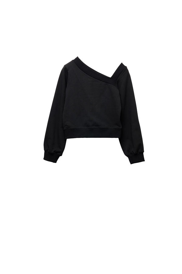 【Nora Lily】「elle」Asymmetry Square Neck SWAET-BLACK-224580106-19F