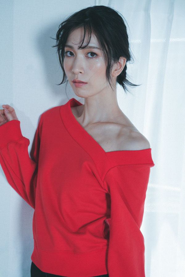 【Nora Lily】「elle」Asymmetry Square Neck SWAET-RED-224580106-62F