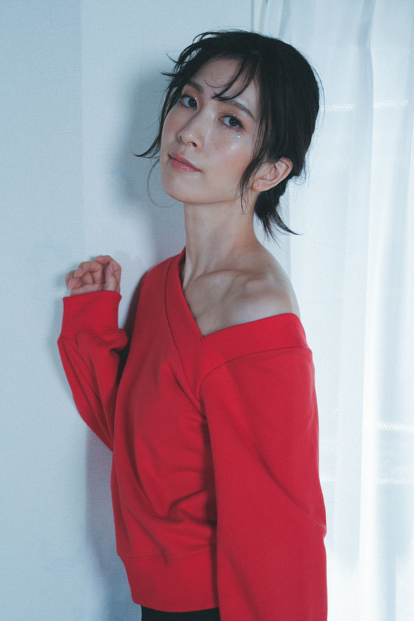 【Nora Lily】「elle」Asymmetry Square Neck SWAET-RED-224580106-62F