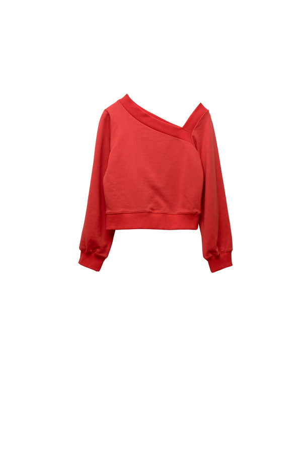 【Nora Lily】「elle」Asymmetry Square Neck SWAET-RED-224580106-62F