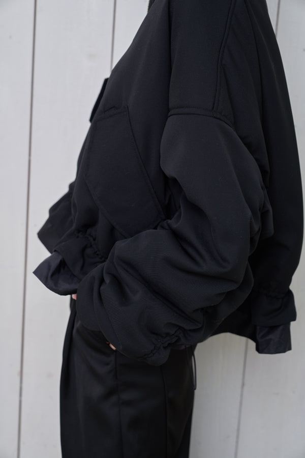 【Nora Lily】「elle」Gathering Bomber MA-1-BLACK-224742094-19F