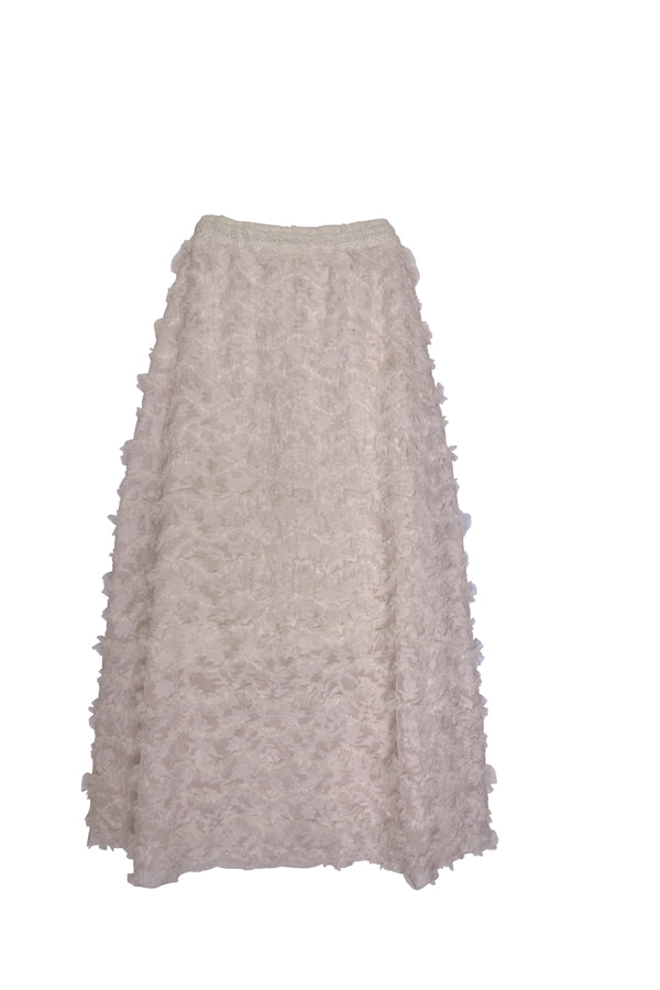 【Nora Lily】「elle」Knit Combi Random Tulle Skirt-WHITE-224760069-01F