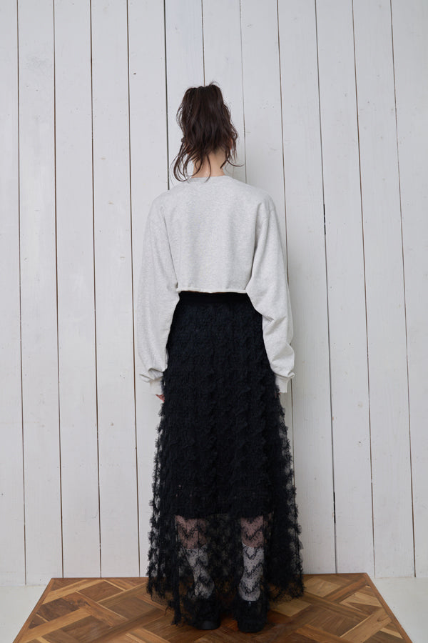 【Nora Lily】「elle」Knit Combi Random Tulle Skirt-BLACK-224760069-19F