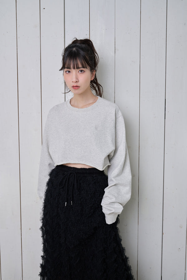 【Nora Lily】「elle」Knit Combi Random Tulle Skirt-BLACK-224760069-19F